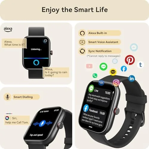 Another view of the Smart Watch for Women Men, Smartwatch for iPhone & Android