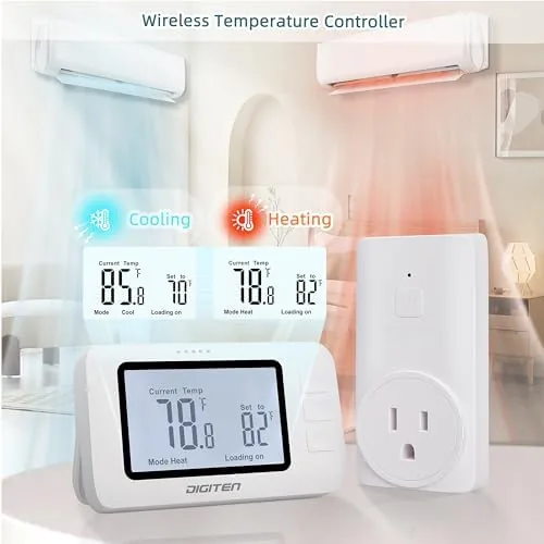 Close look at the DIGITEN Wireless Thermostat WTC100 Pro Temperature Controller for Cooling & build quality