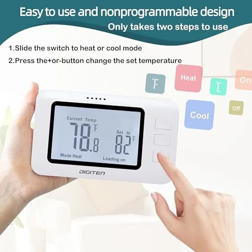 The DIGITEN Wireless Thermostat WTC100 Pro Temperature Controller for Cooling & in real use