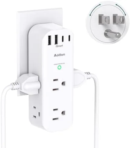 Surge Protector Wall Outlet Extender, Multi Plug Outlet with Rotating Plug | 6 AC Review: Tested and Rated