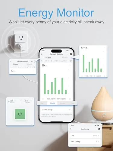 A floor lamp plugged into the smart plug and turned on by voice command