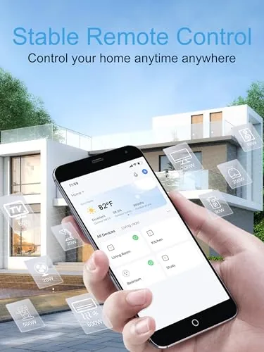 The EIGHTREE plug next to a single band plug and a hub based smart plug