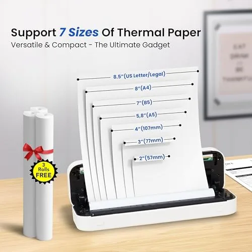 Close look at the 2025 Portable Wireless Inkless Thermal Printer ,  Bluetooth Mobile Printer build quality