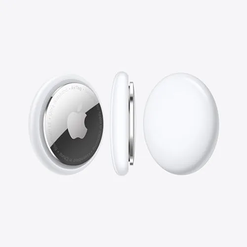 Apple AirTag attached to a set of keys on a key ring