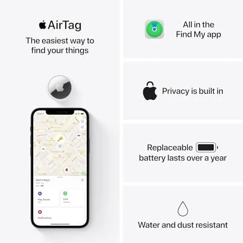 Find My Precision Finding screen showing an arrow pointing toward a hidden AirTag