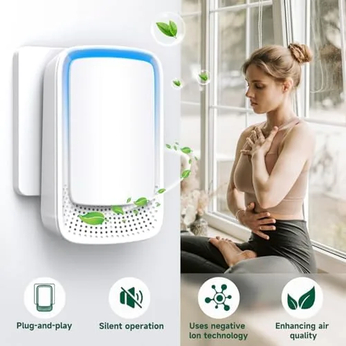 Close look at the Air Ionizers for Home (3 Pack), Negative Ion Generator, Quiet build quality