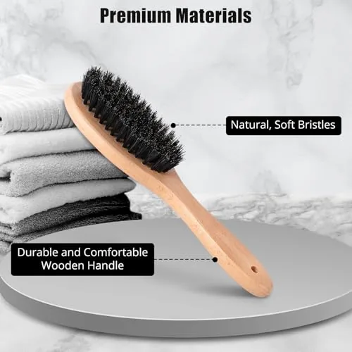 Clean brush stored beside a bowl of grooming treats