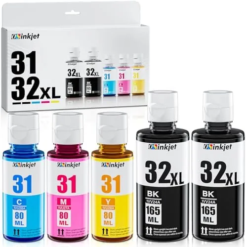 31 Ink Bottle Set, 32XL Black Ink Bottle Compatible for HP Smart Tank 7602 Review: Tested and Rated