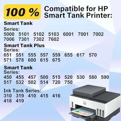Close look at the 31 Ink Bottle Set, 32XL Black Ink Bottle Compatible for build quality