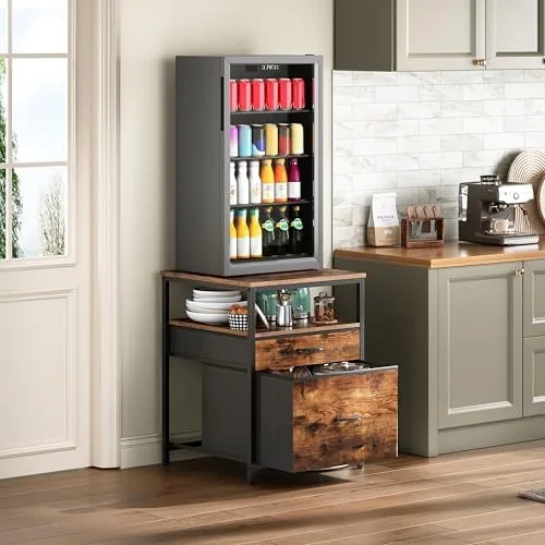 Herture Mini Fridge Stand with 3 Storage, Mini Fridge Cabinet, Beverage Fridge Table, Heavy Review: Tested and Rated