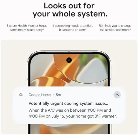 The Obsidian Nest thermostat and the temperature sensor together on a living room wall