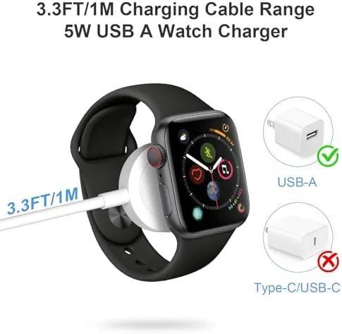 Close up of the magnetic puck aligning the Apple Watch onto the charging surface
