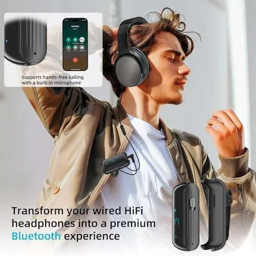 The Bluetooth 5.2 Transmitter Receiver for 2 AirPods/Headphones | Flight Bluetooth in real use