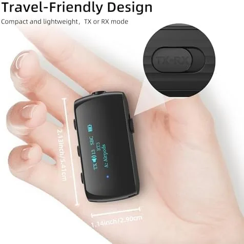 Another view of the Bluetooth 5.2 Transmitter Receiver for 2 AirPods/Headphones | Flight Bluetooth