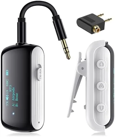 Testing the Bluetooth 5.2 Transmitter Receiver for 2 AirPods/Headphones | Flight Bluetooth over two weeks
