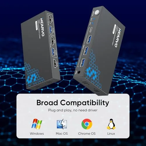 The Hearvo USB 3.0 HDMI KVM Switch for 2 Computers 1 compared in context