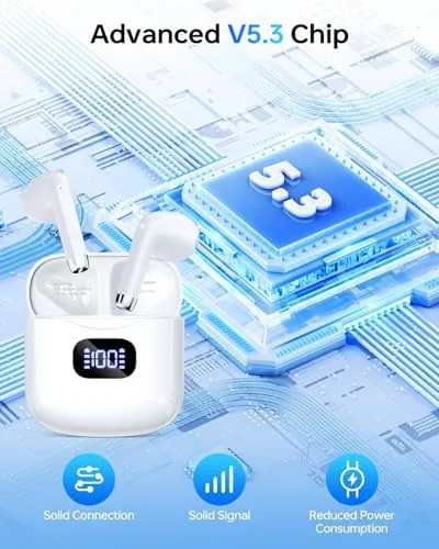 The KTGEE Wireless Earbuds Bluetooth 5.3 Ear Buds Headphones, 40Hrs Playback in real use