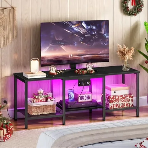 HOOBRO TV Stand with Charging Station to 55 Inches, LED Entertainment Center, Media TV Review: Tested and Rated