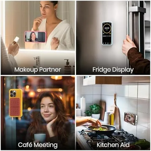 Another view of the Klearlook Silicone Double Sided Suction Cup Phone Case Mount, Light