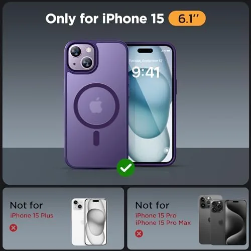 Close look at the miracase Magnetic for iPhone 15 Case (Compatible with MagSafe)（with 2X build quality