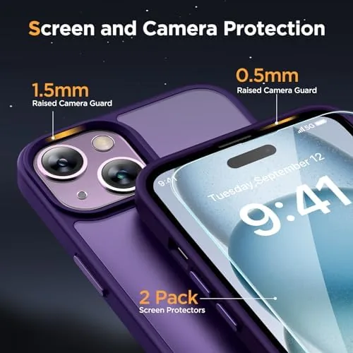 Another view of the miracase Magnetic for iPhone 15 Case (Compatible with MagSafe)（with 2X