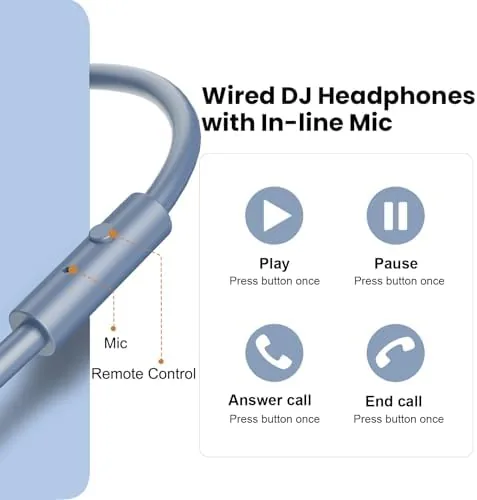 Another view of the OneOdio A71 Hi-Res Wired Over-Ear Studio Headphones for DJ, Mixing