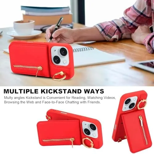 Testing the Crossbody Wallet Case for iPhone 13/14 with Lanyard Strap Card over two weeks