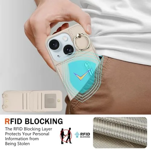 The for iPhone 13/14 Wallet Case with Strap Card Slot Holder compared in context