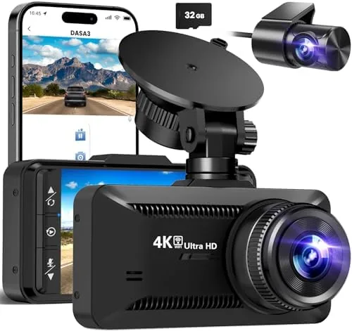 Overview of the Dash Cam Front Rear 4K/1080P, Dash Camera for Cars Build