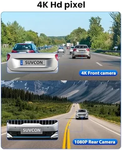 Close look at the Dash Cam Front Rear 4K/1080P, Dash Camera for Cars Build build quality