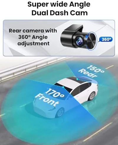 The Dash Cam Front Rear 4K/1080P, Dash Camera for Cars Build in real use