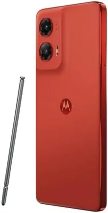 The phone resting on a desk beside a notebook with the stylus writing a note