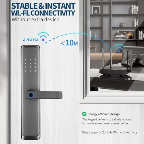 The Sophies Keyless Entry Smart Lock with Handle, WiFi Door Lock in real use