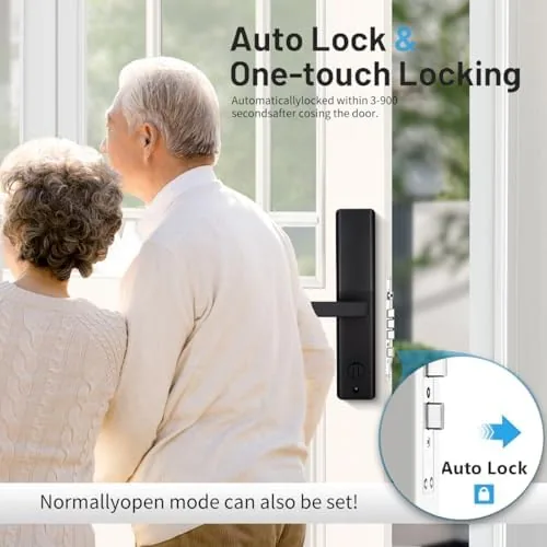 Another view of the Sophies Keyless Entry Smart Lock with Handle, WiFi Door Lock