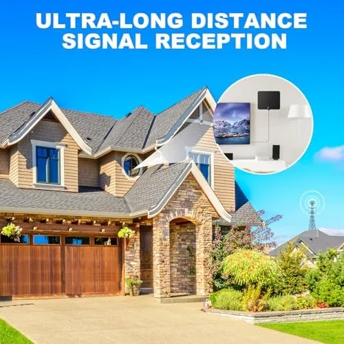 Detail shot of the TV Antenna Indoor Long Range | Supports 4K 1080p Smart features