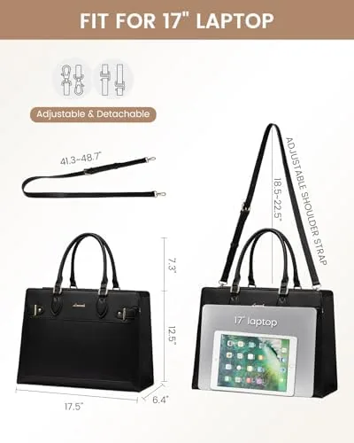 Another view of the LOVEVOOK Laptop Bag for Women, 17 Inch Large PU Leather