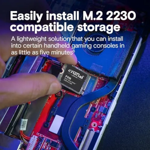 The Crucial P310 2TB M.2 2230 SSD, PCIe Gen4 NVMe, Up compared in context