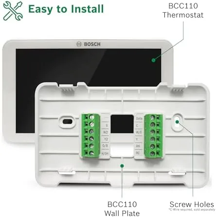 Another view of the Bosch Connected Control BCC110 Smart Phone Wi-Fi Thermostat - Compatible