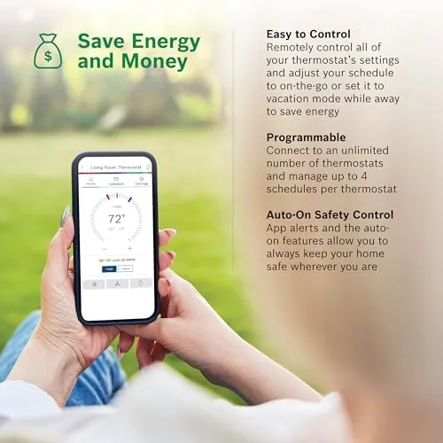 The Bosch Connected Control BCC110 Smart Phone Wi-Fi Thermostat - Compatible compared in context