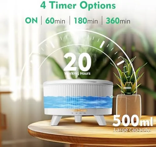 The 20-Hour Long-Lasting Aromatherapy, 500ML Essential Oil Diffuser | Ultrasonic Cool compared in context
