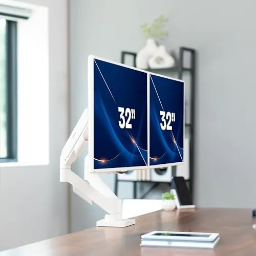 Close look at the VIVO Dual Monitor Stand, Fully Adjustable Arms for 17 to build quality