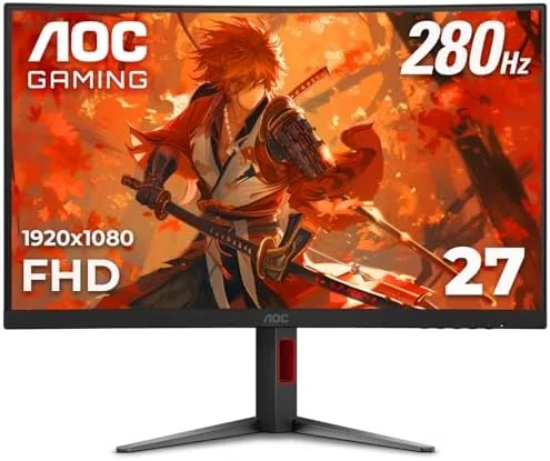AOC C27G4ZH curved gaming monitor on a desk