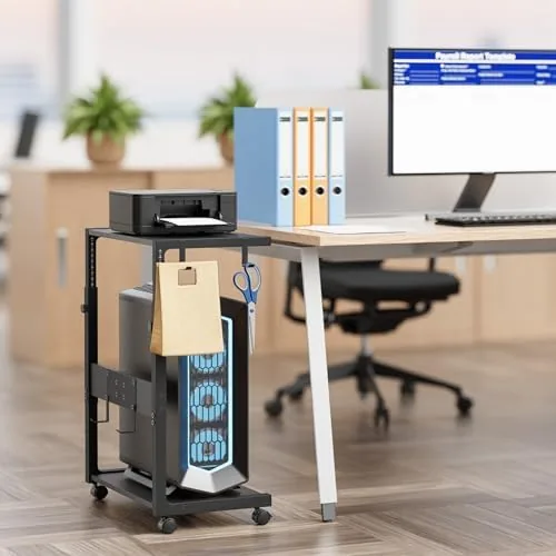 Close look at the JANE EYRE Computer Tower Stand - 23.03"-28.3" Height Adjustable | build quality