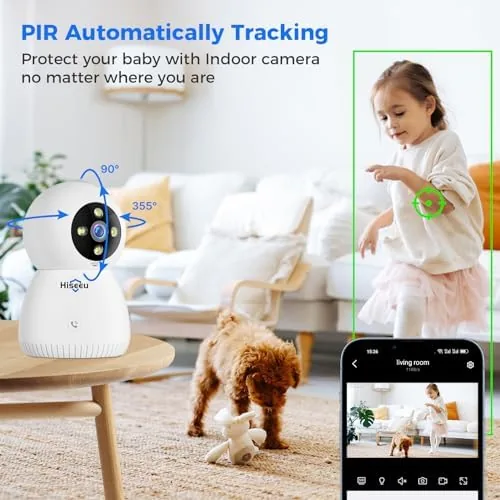 Close look at the Hiseeu Indoor Camera, 5MP Baby Monitor, Pet Camera for Home build quality