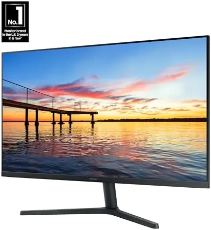 Close up of the thin bezel and screen edge on the Samsung monitor
