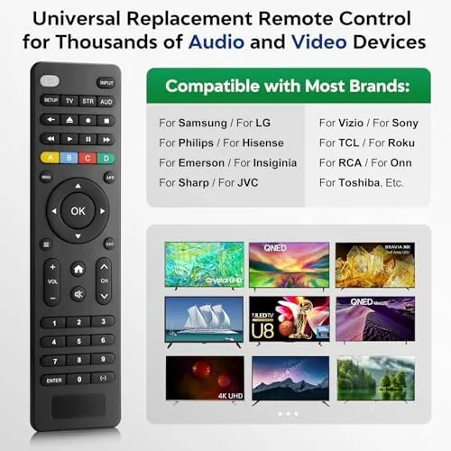 Close look at the Universal-TV-Remote-Control for Samsung LG Vizio Roku TCL Hisense Sony TVs build quality