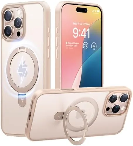Overview of the TORRAS Ostand for iPhone 16 Pro Case Magnetic Stand, Desert