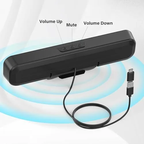 The OGUPGX Computer Speakers for Desktop Pc, Monitor Speakers for Laptop,Pc in real use
