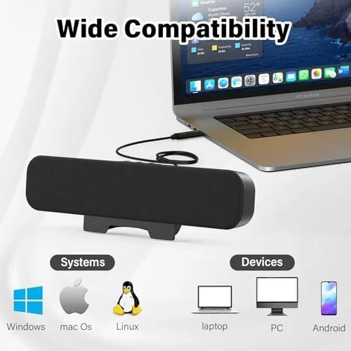 Another view of the OGUPGX Computer Speakers for Desktop Pc, Monitor Speakers for Laptop,Pc