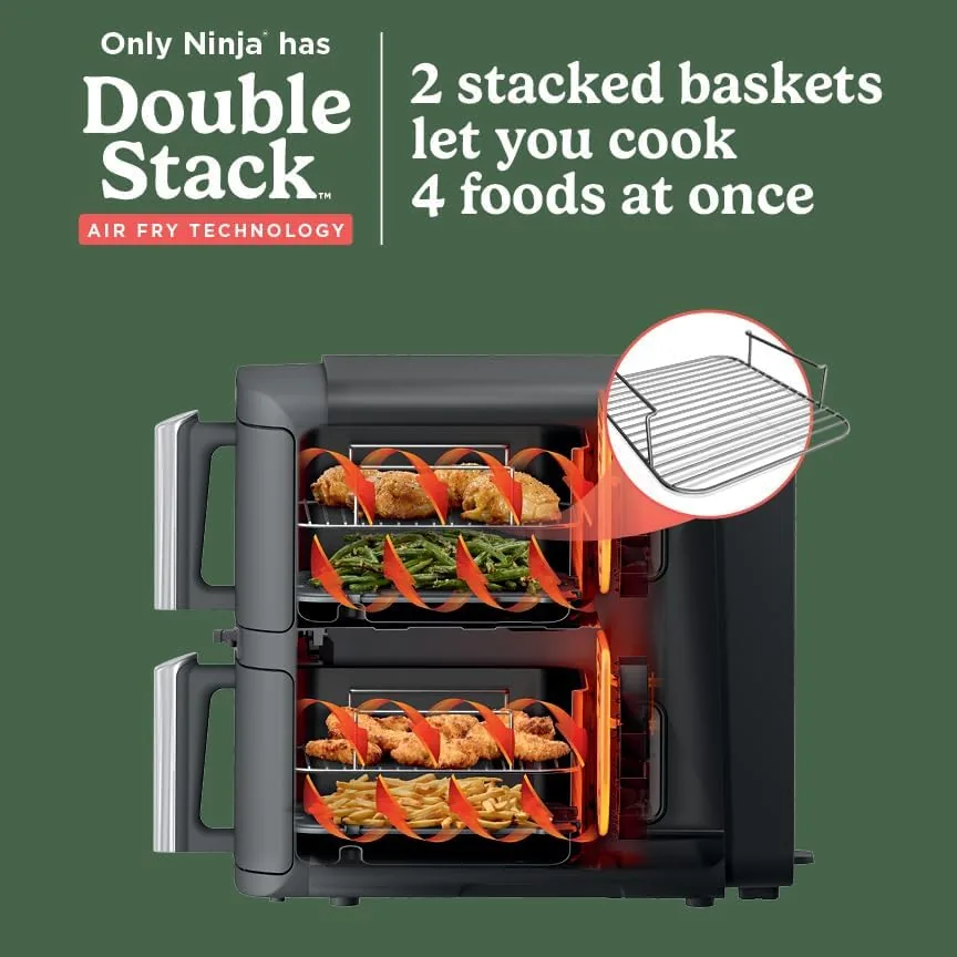 Close look at the Ninja DoubleStack XL Smart Air Fryer, 10 Qt, 6-in-1, Grey build quality